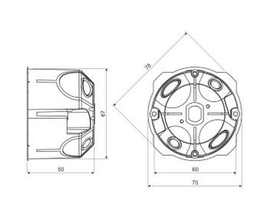 Установочная приборная (подрозетник) коробка KOPOS герметичная KPL 64-50 Electro 68x50 для пустотелых, гипсокартонных и деревянных стен IP30 KPL 64-50 / LD (NA) – изображение 3