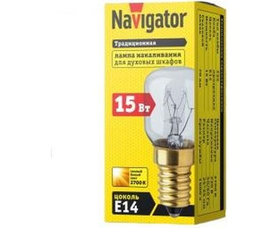Лампа Navigator 61 207 NI-T25-15-230-E14-CL для духовых шкафов 61207 – изображение 2