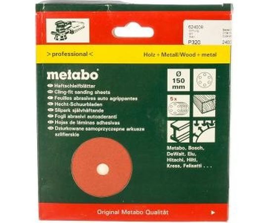 Круг шлифовальный Professional 5 шт. (150 мм; Р320) Metabo 624008000 – изображение 2