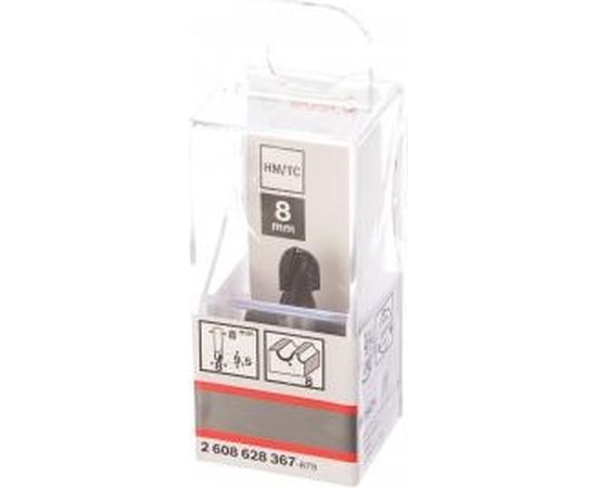 Фреза пазовая галтельная (8х40 мм; хвостовик 8 мм) по дереву Bosch 2608628367 – изображение 2