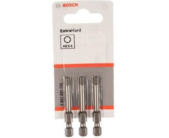 Бита Extra Hart 3 шт. (49 мм; HEX4) Bosch 2607001733 – изображение 3