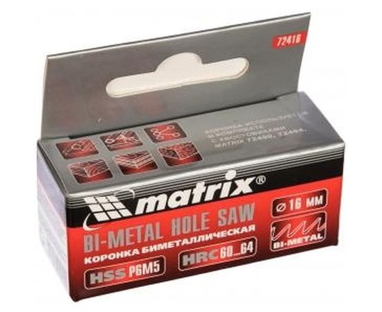 Коронка биметаллическая (16 мм) по металлу Matrix 72416 – изображение 2