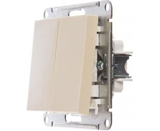 2-клавишный выключатель Schneider Electric ATLASDESIGN 10АХ, БЕЖЕВЫЙ ATN000251 – изображение 2