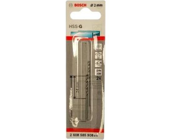 Сверло Standard по металлу 2 шт. (2х24/49 мм; HSS-G) Bosch 2608585908 – изображение 2