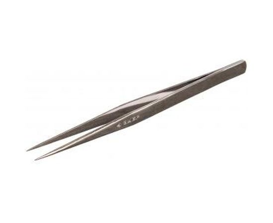 Пинцет для электроники и точной механики, нержавеющая сталь, антимагнитный, прямой, заостренные губки, 140мм Зубр 22211-1-140 
