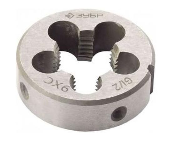 Плашка круглая Мастер для нарезания трубной резьбы G 1/2 Зубр 4-28032-1/2 