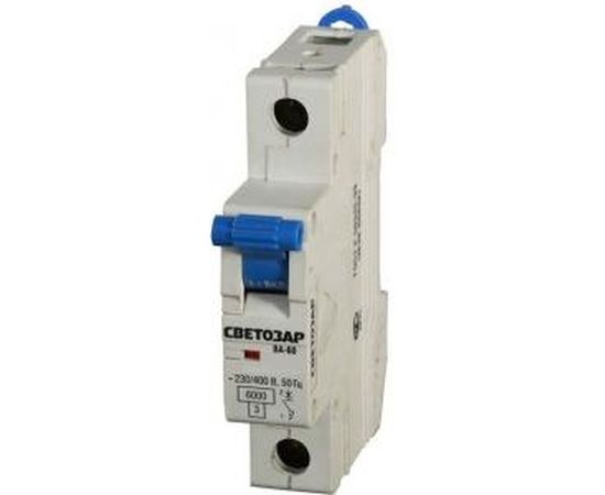 Автомат СВЕТОЗАР 1п, 25 A, C, 6 кА, 230/400 В SV-49061-25-C 