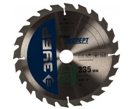 Диск пильный быстрый рез по дереву (235х30 мм; 24Т) ЗУБР 36901-235-30-24 