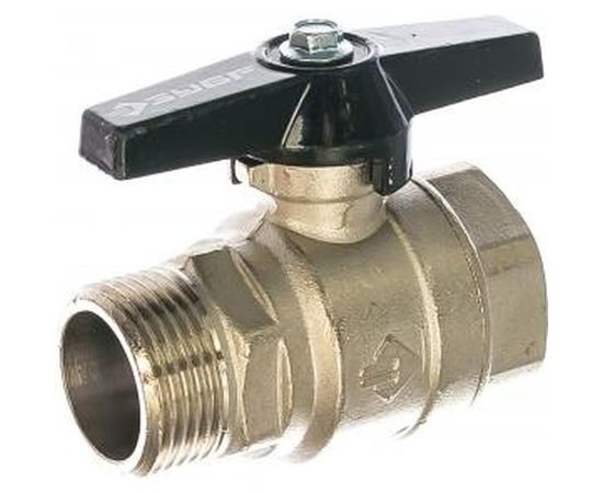 Кран шаровой полнопроходной (1; мама-папа) для трубопровода Зубр 4-51324-C-1 