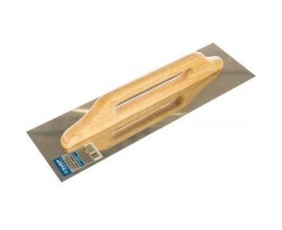 Нержавеющая гладилка Зубр Швейцарская с деревянной ручкой 130x480 мм 0807 