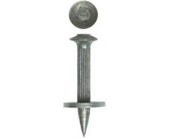 Гвоздевой дюбель Зубр, оцинкованный с насаженной шайбой в п/э пакете, 3,7x30мм, 15шт 3063-37-30 