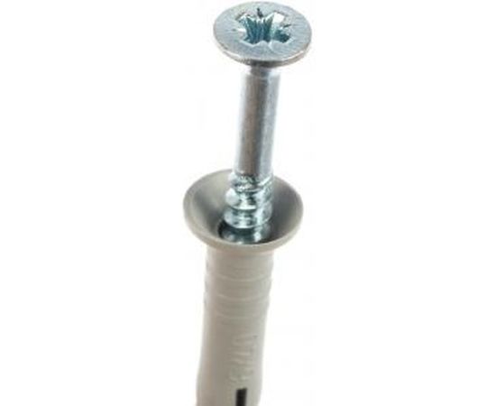 Дюбель-гвоздь полипропиленовый с потайным бортиком 125 шт. (6х40 мм; ТФ5) Зубр 4-301345-06-040 – изображение 4