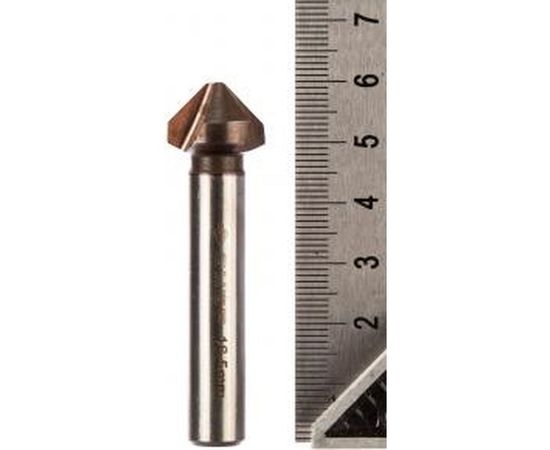 Зенкер конусный с кобальтовым покрытием (16.5х60 мм; М8) по металлу для дрелей Зубр 29732-8 – изображение 3