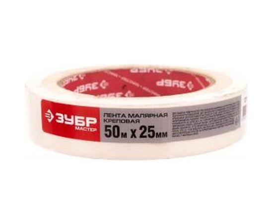 Малярная лента Зубр ЭКСПЕРТ креповая, 25ммх50м 12115-25 – изображение 5