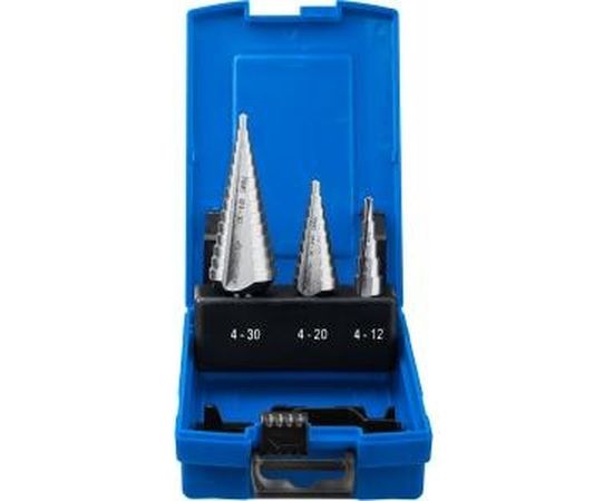 Набор ступенчатых сверл (Р6М5; 3 шт.) по металлу Зубр 29670-4-30-H3_z01 – изображение 7