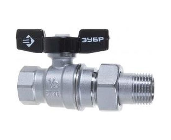 Кран с накидной гайкой (1/2; мама-папа) для трубопровода Зубр 4-51327-C-1/2 – изображение 5