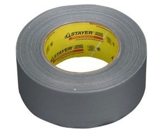 Клейкая лента армированная серебристая (50 мм; 25 м) укрепленная тканью Stayer 12080-50-25 – изображение 2