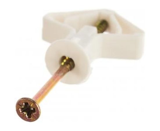 Дюбель Бабочка полипропиленовый для пустотелых конструкций с саморезом 4 шт. (10х50 мм; ТФ6) ЗУБР 4-301326 – изображение 2