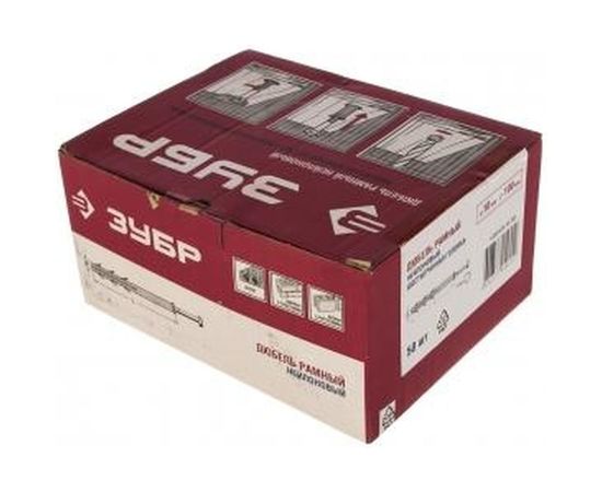 Рамный дюбель Зубр нейлоновый, шестигранная головка, ТФ 5, 10x100мм, 50шт 4-301475-10-100 – изображение 2