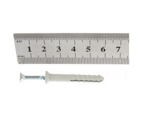 Дюбель-гвоздь полипропиленовый с потайным бортиком 125 шт. (6х40 мм; ТФ5) Зубр 4-301345-06-040 – изображение 2