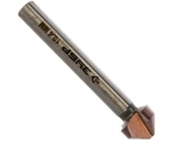 Зенкер конусный с кобальтовым покрытием (10.4х50 мм; М5) по металлу для дрелей Зубр 29732-5 – изображение 2