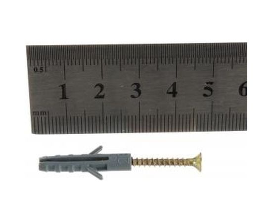 Дюбель ЕВРО с шурупом 15 шт. (5x25 мм; ТФ6) ЗУБР 30662-05-25 – изображение 2