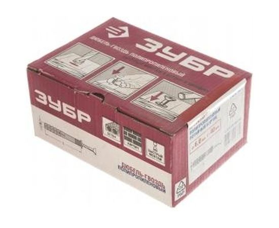 Дюбель-гвоздь полипропиленовый с потайным бортиком 125 шт. (6х40 мм; ТФ5) Зубр 4-301345-06-040 – изображение 5