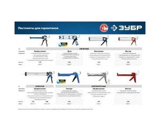 Скелетный пистолет для герметика ЗУБР Профессионал, 310 мл, 06635 – изображение 5