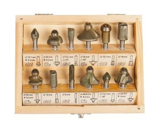 Набор фрез (12 шт; хвостовик 6 мм) по дереву STAYER 2992-H12 