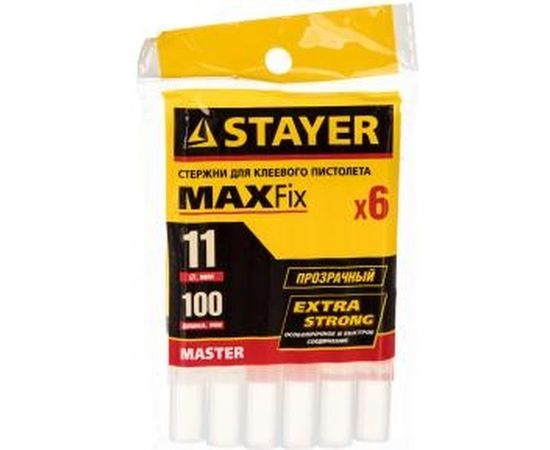 Туба ПРОФИ 6 шт. (11х100 мм) для клеящего пистолета Stayer 0682-H6 