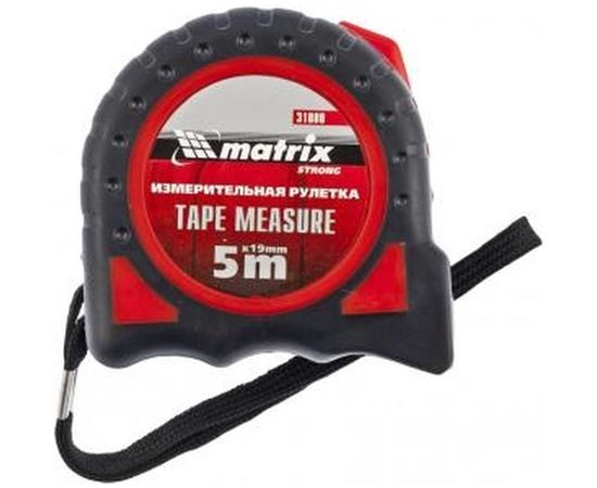 Рулетка Matrix Strong обрезиненный корпус 5 м 31080 