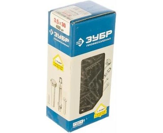 Саморезы универсальные по дереву 400 шт. (3,5х30 мм; PH2; ТФ1) Зубр 4-300031-35-030 