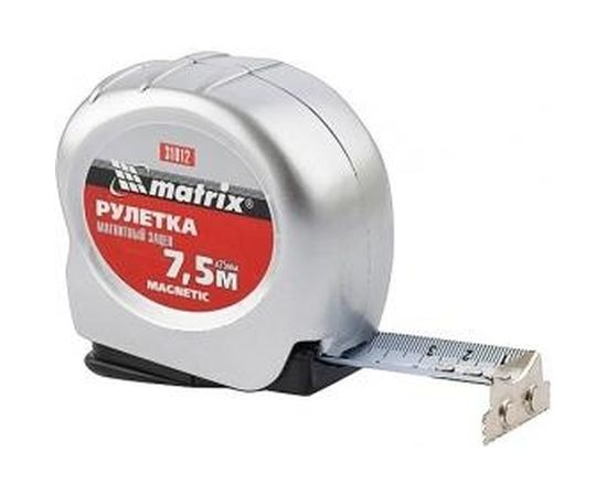 Рулетка 7,5 м х 25 мм Magnetic MATRIX 31012 