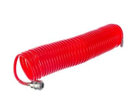 Шланг спиральный воздушный с быстросъемными соединениями (10 м; 6х8 мм; 18 бар) MATRIX 57004 