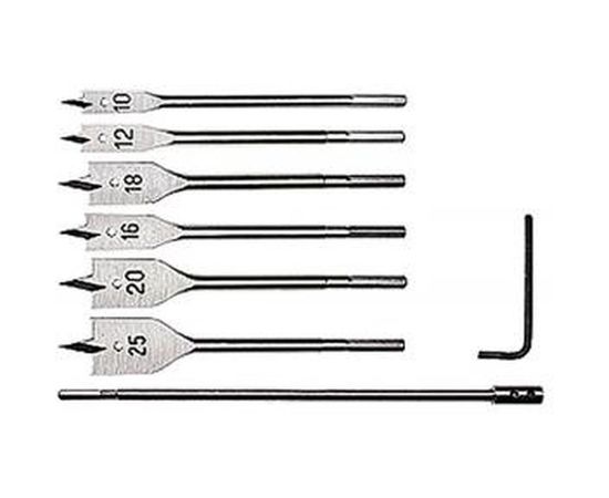 Набор сверл перовых по дереву (10-25 мм; 6 шт.) + удлинитель MATRIX 70406 