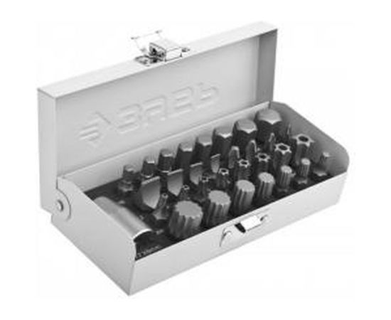 Набор бит Эксперт (32 шт; PH/SL/HEX/TORX/SPLINE) в металлическом боксе Зубр 2655-H32 