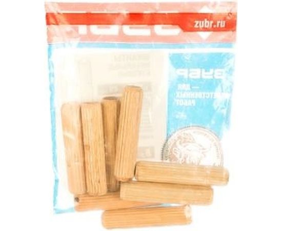 Шканты мебельные буковые 8 шт. (10x45 мм) Зубр 4-308016-10-45 – изображение 2