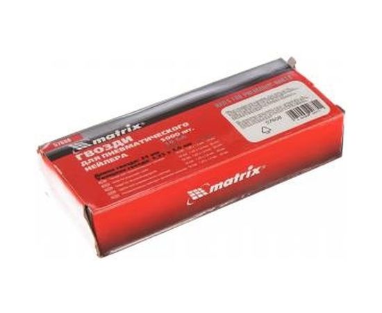 Гвозди для пневматического нейлера 25ммх1,25ммх1мм 5000 шт MATRIX 57608 – изображение 2