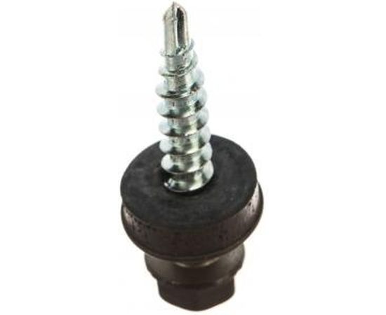 Саморезы для крепления кровельных материалов к деревянной обрешетке Зубр цвет RAL 8028 земель.-коричн., оцинк., 4,8x29 мм, 2500 шт 4-300310-48-029-8028 – изображение 3