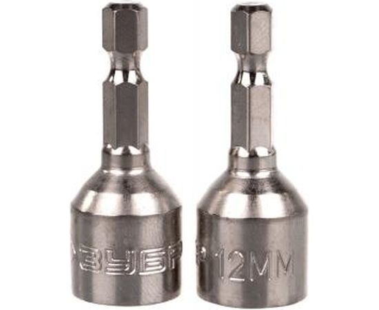 Биты МАСТЕР с торцовой головкой 2 шт. (E 1/4; 12х45 мм) Зубр 26392-12-02 – изображение 4
