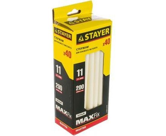 Стержень (11х200 мм; белый; 40 шт.) по керамике/пластмассе для клеевого пистолета STAYER 2-06821-W-S40 – изображение 2