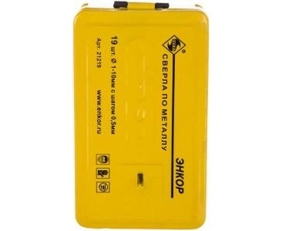 Набор сверл по металлу 19 шт. Энкор 21219 – изображение 2