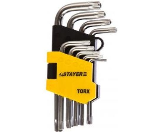 Набор имбусовых коротких ключей 9 предметов STAYER MASTER 2743-H9 – изображение 2