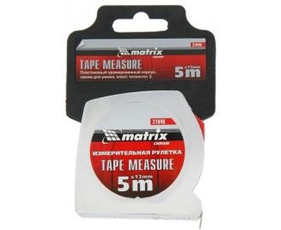 Рулетка 5 м x 13 мм Chrom MATRIX 31040 – изображение 5