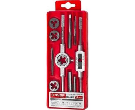 Набор с металлорежущим инструментом 12 предметов (М6-М12) Зубр 28121-H12 – изображение 2