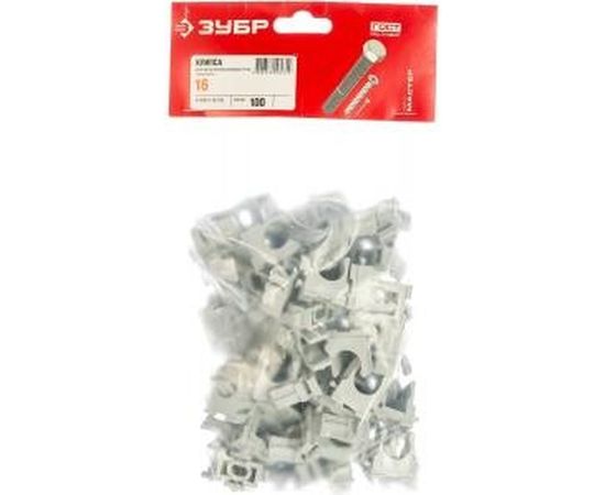 Клипса для крепления труб 100 шт. (16 мм) ЗУБР 4-44951-16-100 – изображение 2
