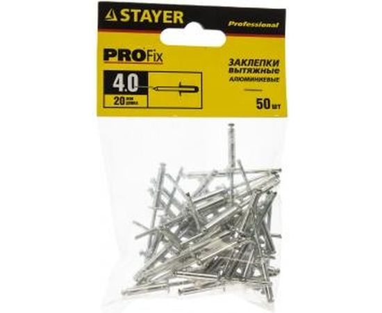 Заклепка алюминиевая (50 шт; 4.0х20 мм) STAYER 3120-40-20 – изображение 2