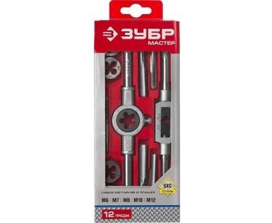 Набор с металлорежущим инструментом 12 предметов (М6-М12) Зубр 28121-H12 – изображение 3