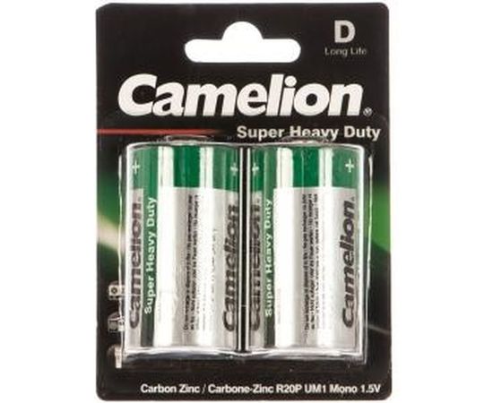 Батарейка 1.5В Camelion R20 BL-2, 1671 