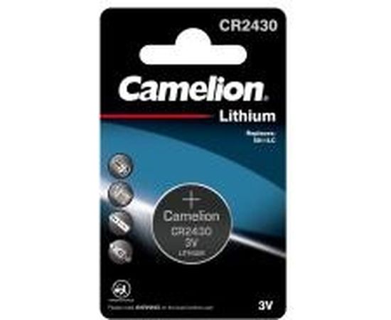 Литиевая батарейка Camelion CR2430 BL-1, 3V 3073 